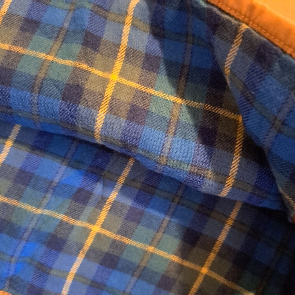 Lands' End men's size XXL or 50-52 Golden Pecan color, flannel lined, New - Picture 4 of 7